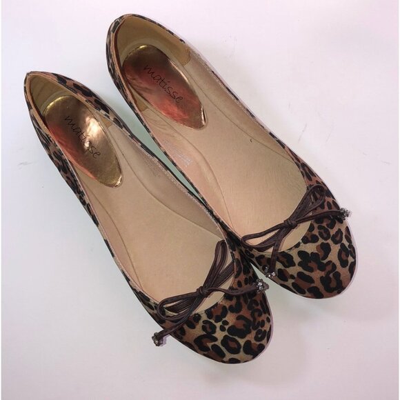 Matisse Leopard Print Ballet Flats Size Slip On Size 7.5 NIB - Picture 1 of 13
